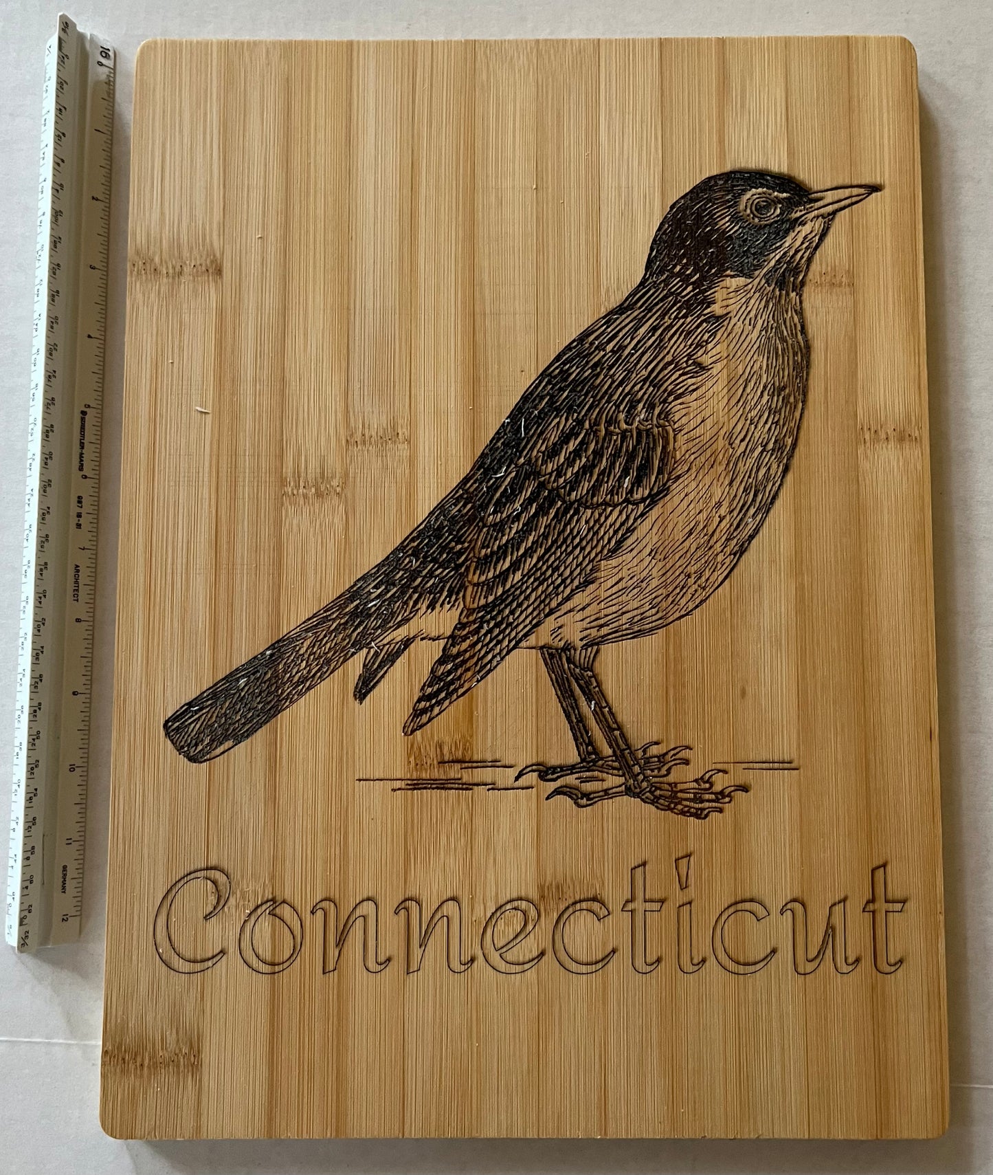 Connecticut Robin Bamboo Cutting Board