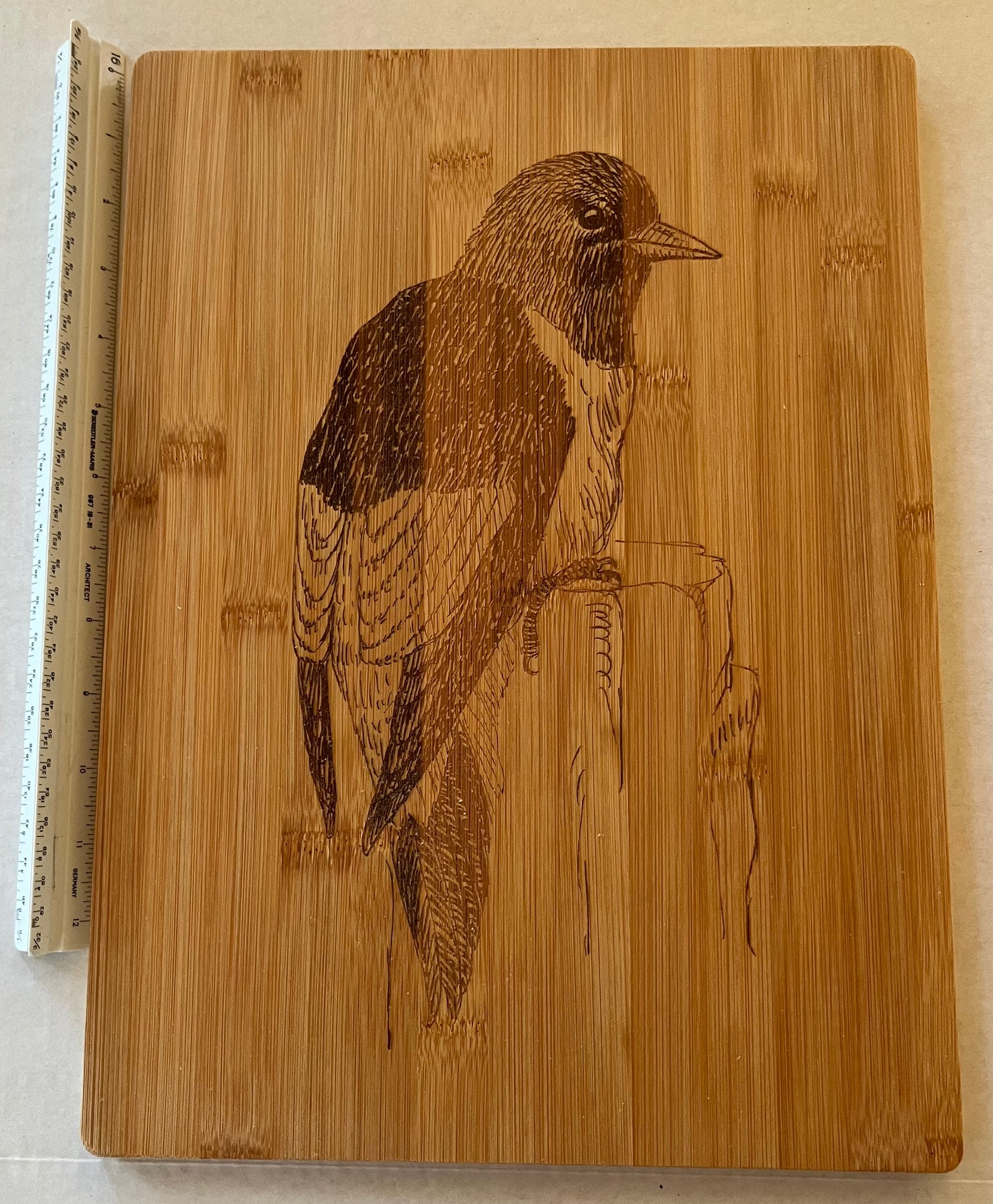 Bamboo Woodpecker Cutting Board