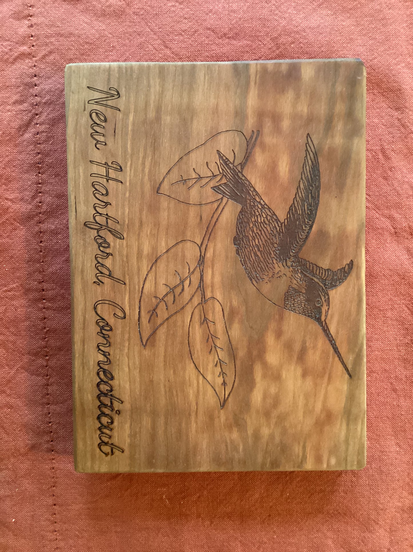 Cherry  Hummingbird Cutting Board