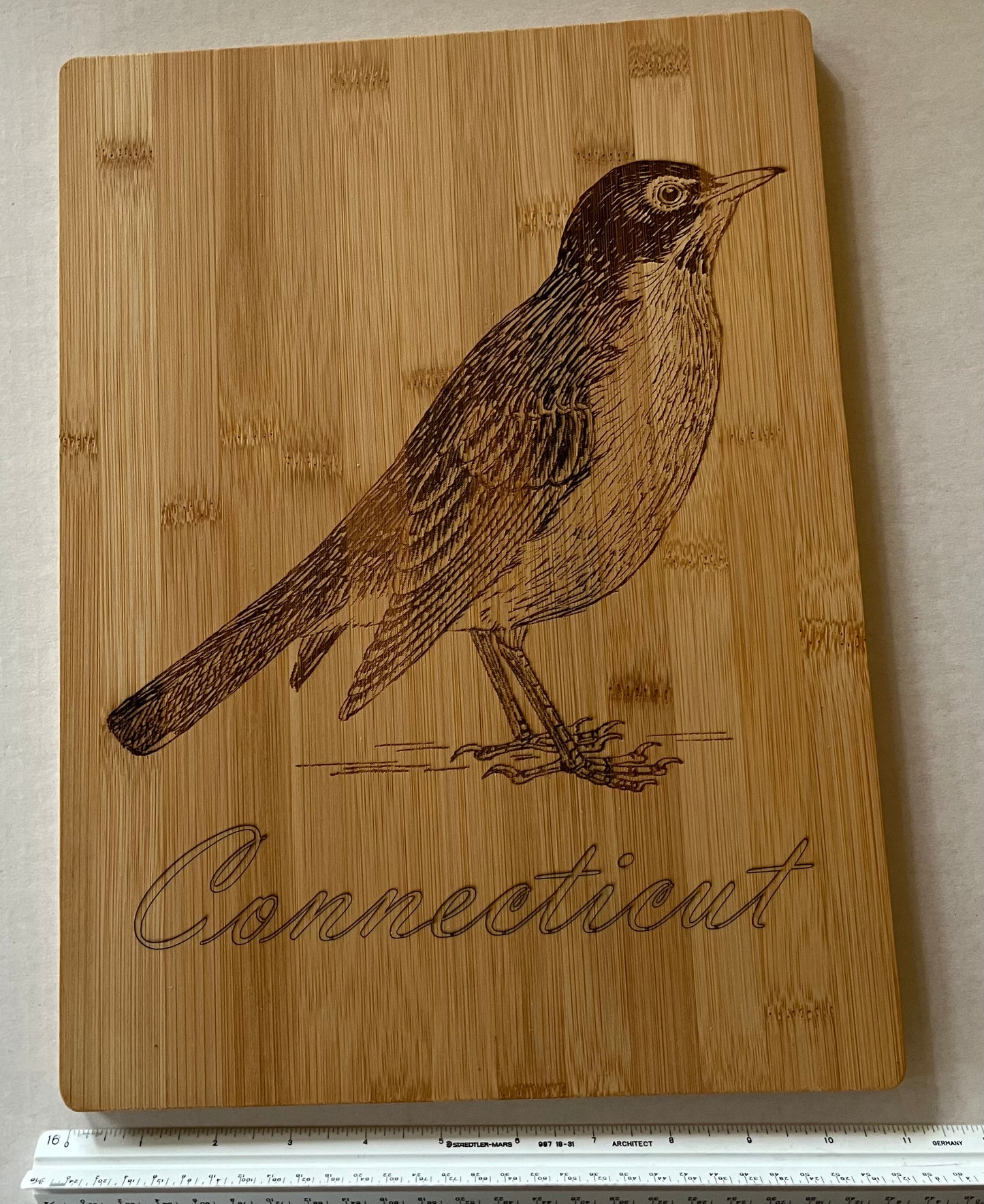 Connecticut Robin Bamboo Cutting Board