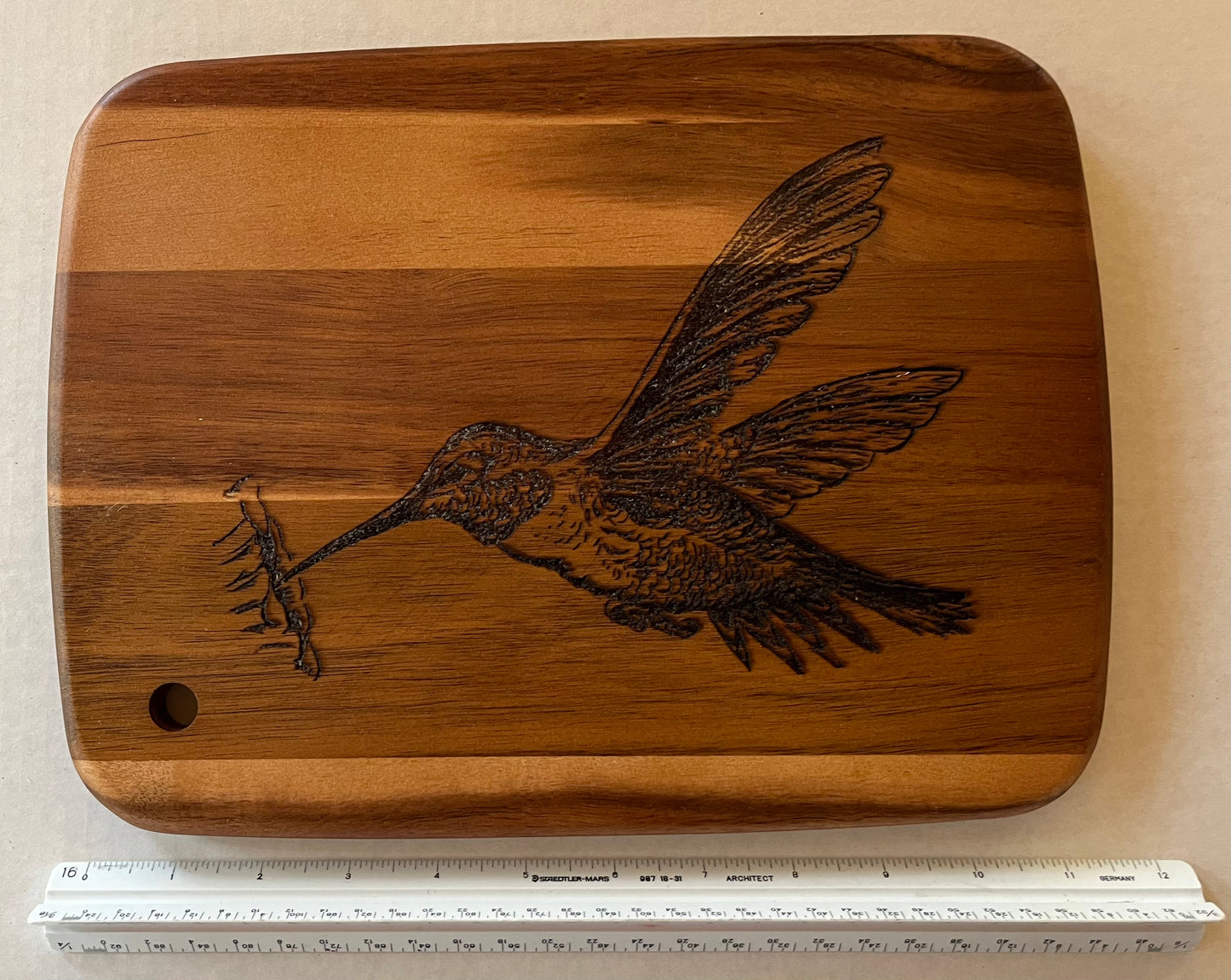 Hummingbird Cutting Board Acacia