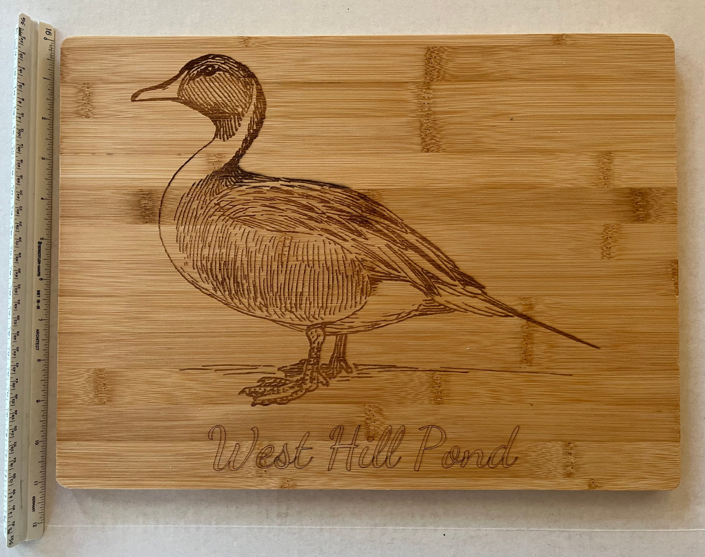 Bamboo Duck Cutting Board West Hill Pond